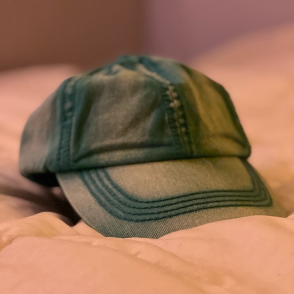 Cyan Blue Dyed Dad Hat - Picture 3 of 3